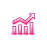 bar graph trending up icon thirdera pink (1)