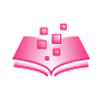 e book knowledge article data icon thirdera pink (2)