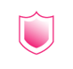 shield simple icon thirdera pink